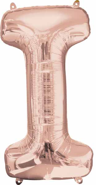 32-Inch Rose Gold Letter I Balloon