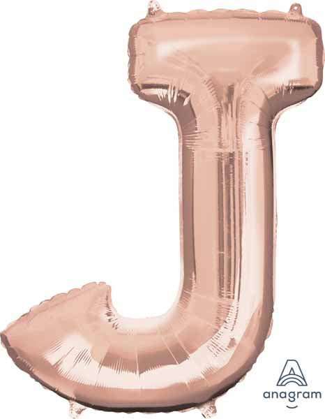 16" Rose Gold Letter J Balloon