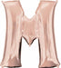 16 Inch Rose Gold Letter M Balloon