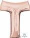 Rose Gold Letter T Balloon, 16 Inch