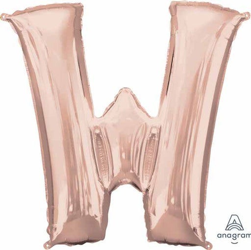 16-Inch Rose Gold Letter W Balloon