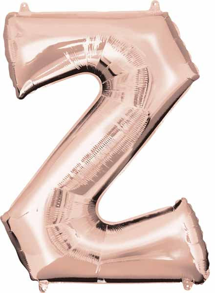 Rose Gold Letter Z Balloon, 33 Inch