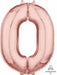 26" Rose Gold Number 0 Balloon