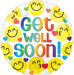 Get Well Emoticons 18-Inch Foil Balloon