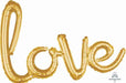 Gold Love Script Balloon