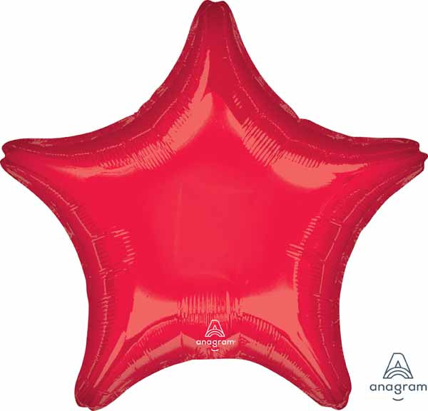 Red 28 Inch Jumbo Star Foil Balloon