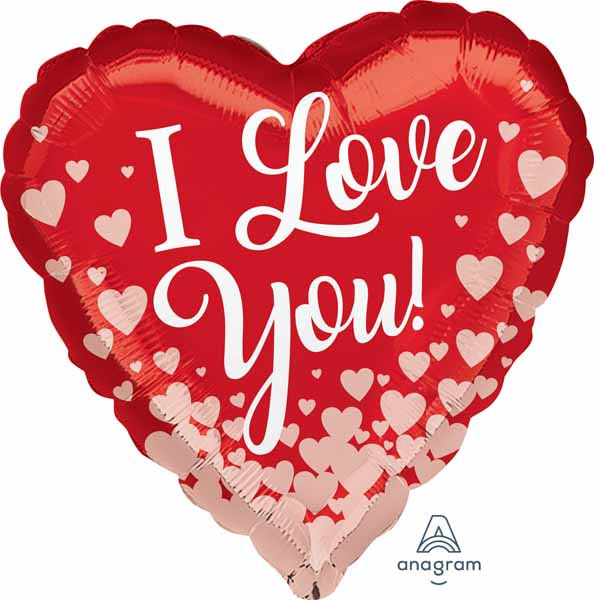 ILU ROSE GOLD HEARTS 18" HRT HX S40 PKG