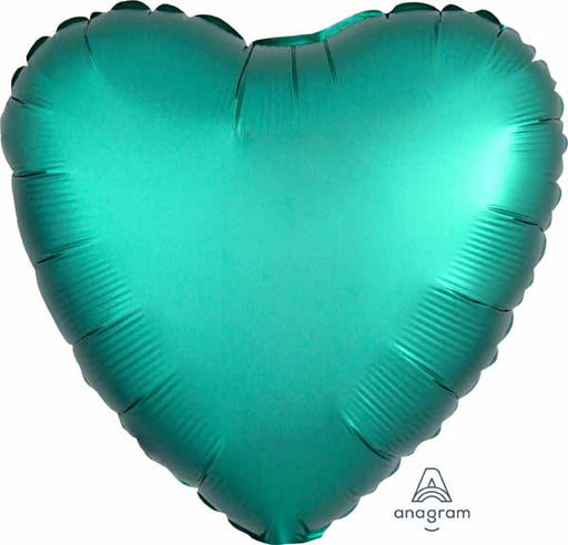 18" Jade Satin Luxe Heart Foil Balloon
