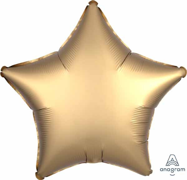 19" Gold Satin Star Foil Balloon