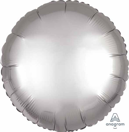18" Platinum Satin Luxe Round Foil Balloon