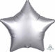 19" Platinum Satin Luxe Star Foil Balloon