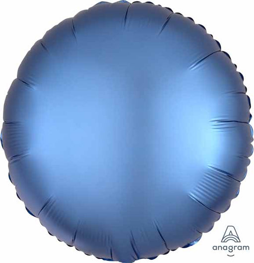 Azure Satin Luxe 18 Inch Round Foil Balloon