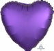 Royal Purple Satin Luxe Heart Foil Balloon, 18 Inch