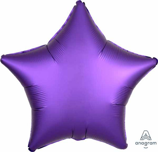 Royal Purple Satin Luxe Star Foil Balloon, 19 Inch