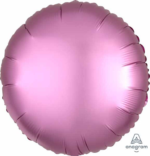 18 Inch Flamingo Pink Satin Luxe Round Foil Balloon