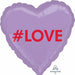 #LOVE Candy Heart 18-Inch Foil Balloon