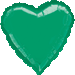 Jumbo Green Heart Foil Balloon