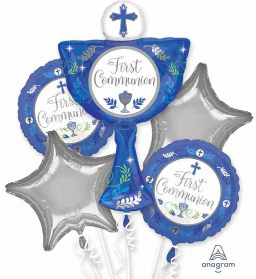 Communion Day Boy Foil Balloon Bouquet