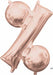 Rose Gold Percent Symbol Balloon, 16 Inch