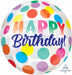 Happy Birthday Big Dots 16-Inch Orbz Foil Balloon
