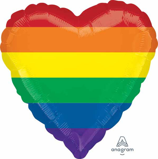 Rainbow Fun 18-Inch Heart Foil Balloon