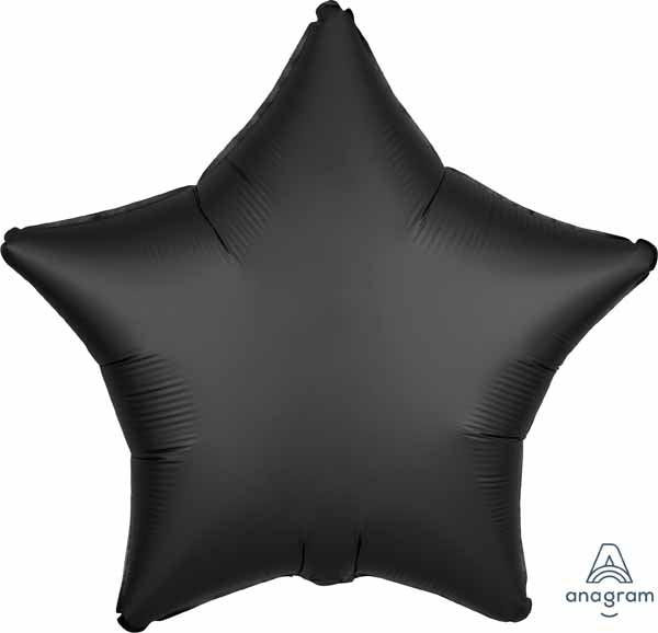 Onyx Satin Luxe Star Foil Balloon, 19 Inch