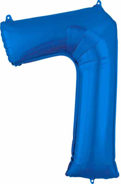 Blue Number 7 Balloon, 16 Inch