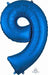 16-Inch Blue Number 9 Balloon