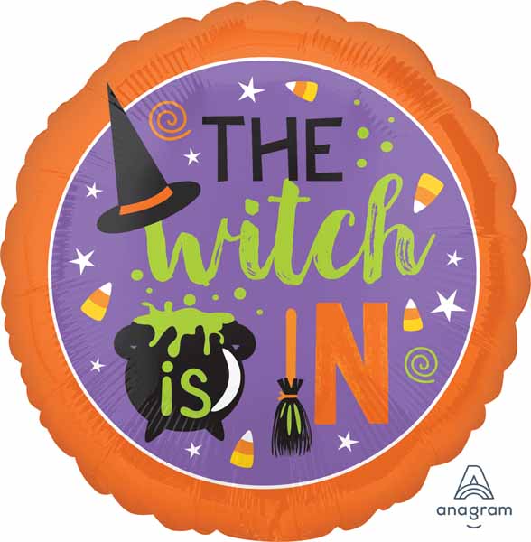 Witch Is In 18-Inch Round Halloween Foil Balloon