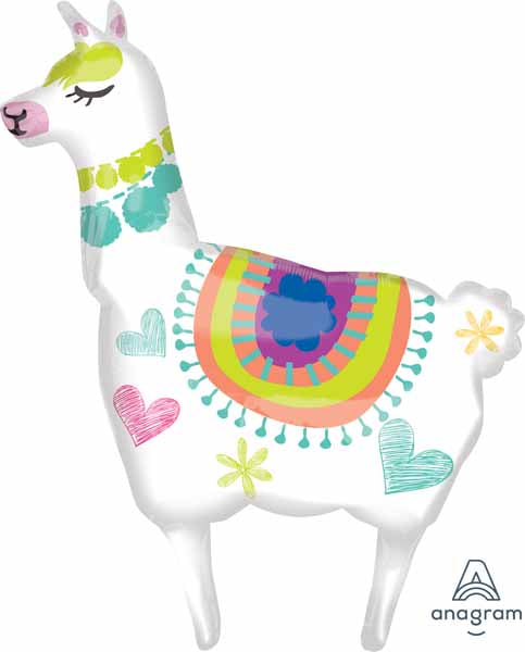 41-Inch Llama Shaped Foil Balloon