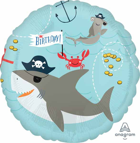 Ahoy Birthday 18" Round Foil Balloon
