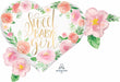 Floral Baby Girl 27-Inch Shaped Foil Balloon