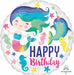 Colorful Ocean Fun Happy Birthday 18-Inch Round Foil Balloon