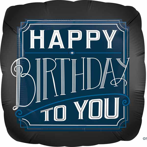 Happy Birthday Man Jumbo Square Foil Balloon