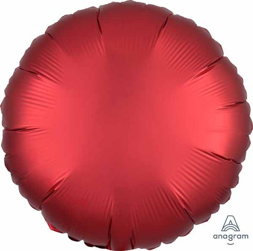 Sangria Satin Luxe Round Foil Balloon, 18 Inch