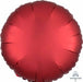 Sangria Satin Luxe Round Foil Balloon, 18 Inch