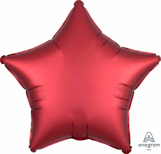 Sangria Satin Luxe Star Foil Balloon, 19 Inch