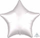 White Satin Luxe Star Foil Balloon, 19 Inch