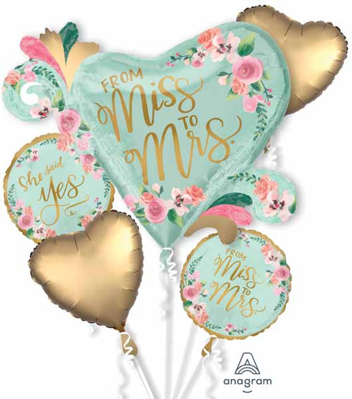 Mint to Be Satin Foil Balloon Bouquet