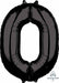 26-Inch Black Number 0 Balloon