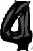 Black Number 4 Balloon, 26 Inch