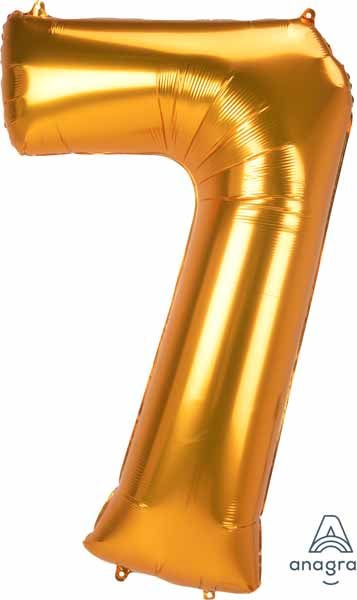 53-Inch Gold Number 7 Balloon