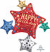 35 Inch Birthday Star Cluster Foil Balloon