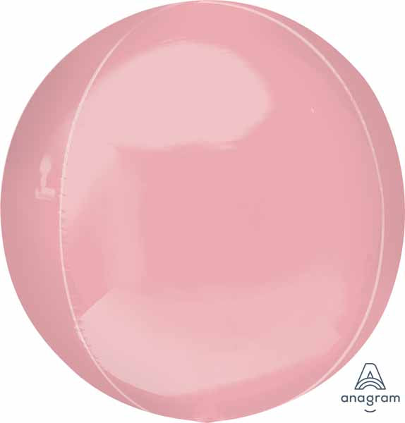 Pastel Pink Orbz Foil Balloon, 16 Inch