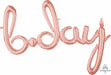Rose Gold Bday Script Balloon