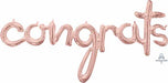 Rose Gold Congrats Script Balloon