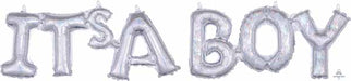It's a Boy Holographic Block Phrase Balloon
