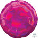 Iridescent Magenta Round Foil Balloon, 18 Inch