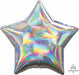 19-Inch Iridescent Silver Star Foil Balloon