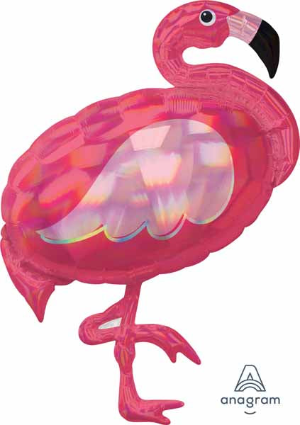 33" Iridescent Flamingo Foil Balloon